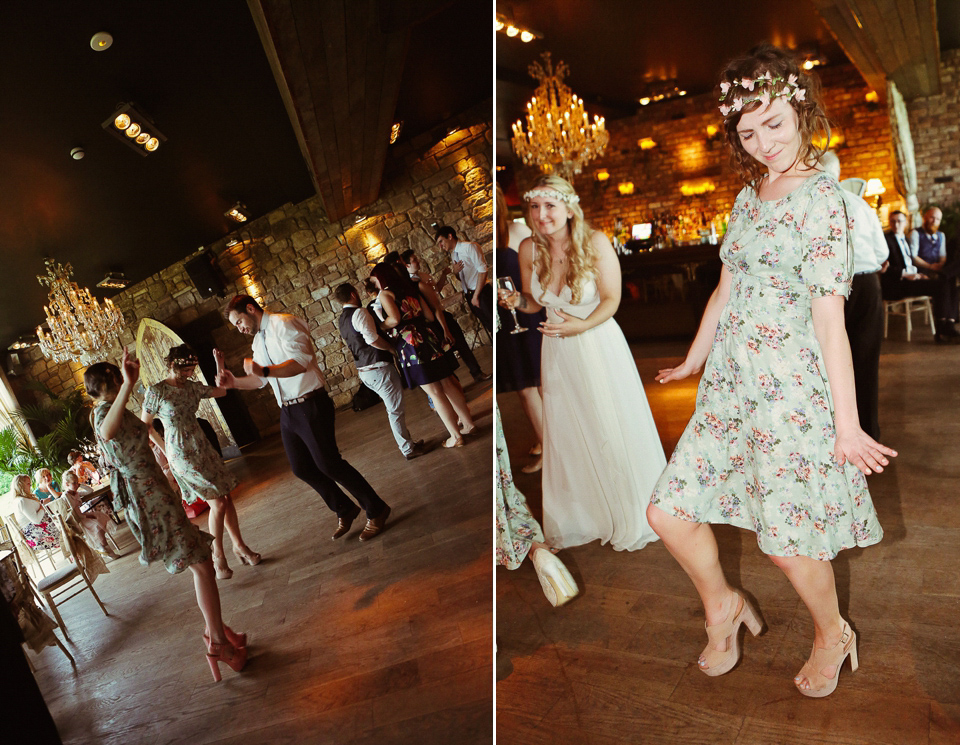 A boho bride and her woodland inspired wedding at Newon Hall, Northumberland. Photography by Helen Russell.