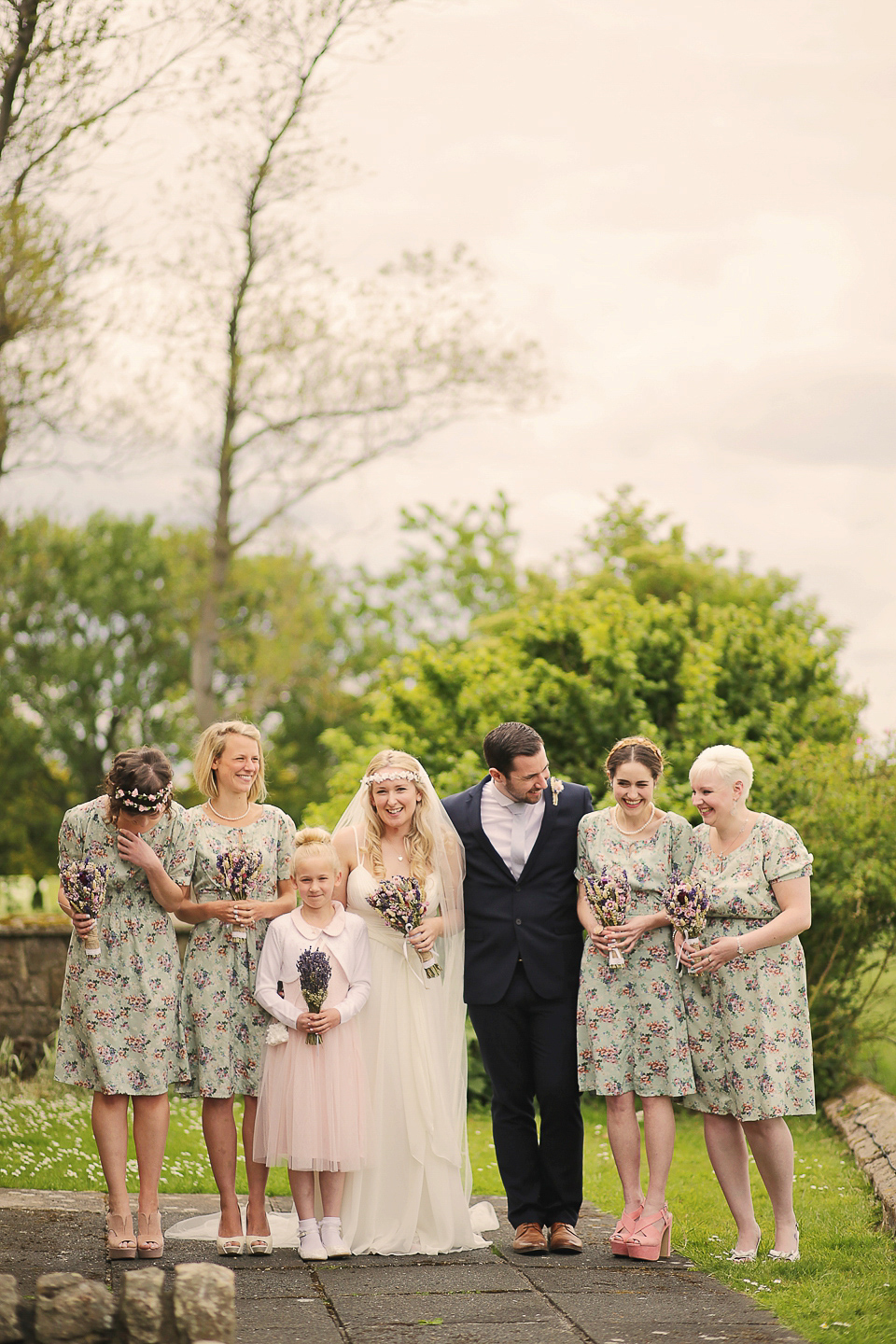 A boho bride and her woodland inspired wedding at Newon Hall, Northumberland. Photography by Helen Russell.