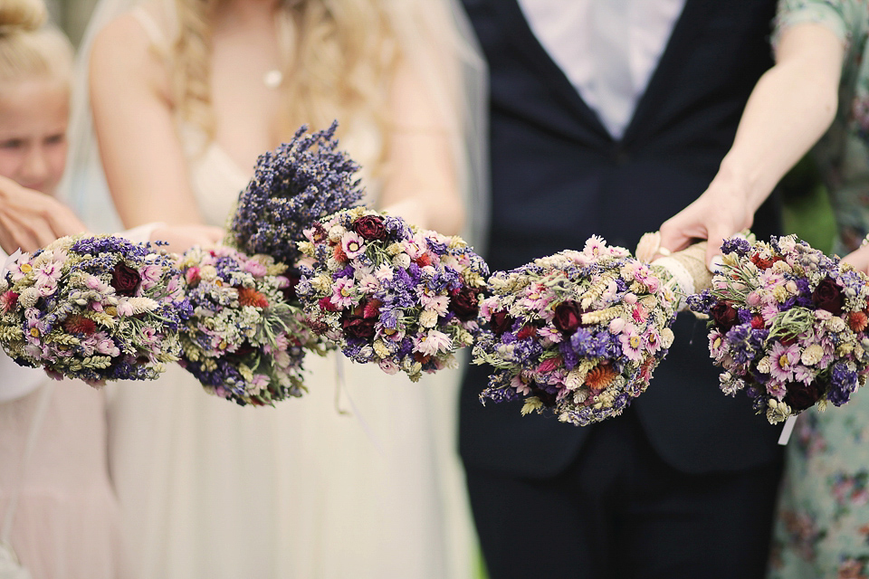 A boho bride and her woodland inspired wedding at Newon Hall, Northumberland. Photography by Helen Russell.