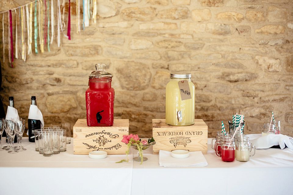 Lucy wore an Ellis Bridals gown for her quirky and colourful outdoor wedding. Photography by Cassandra Lane.