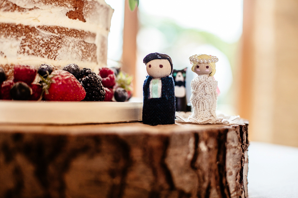 Lucy wore an Ellis Bridals gown for her quirky and colourful outdoor wedding. Photography by Cassandra Lane.