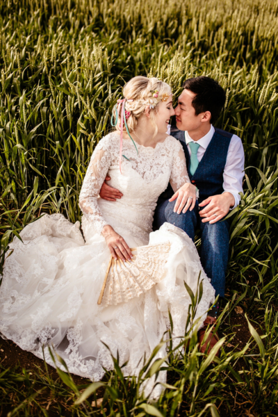Pink Peonies and a Fishtail Gown for a Quirky and Elegant Vintage Inspired Wedding