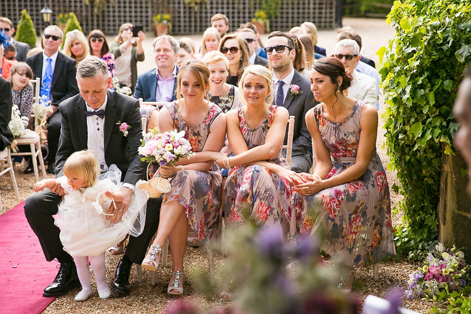 Bride Chloe wore a Cymbeline gown for her Spring wedding  at Swallow's Oast in Sussex. Photography by Rachael Edwards.