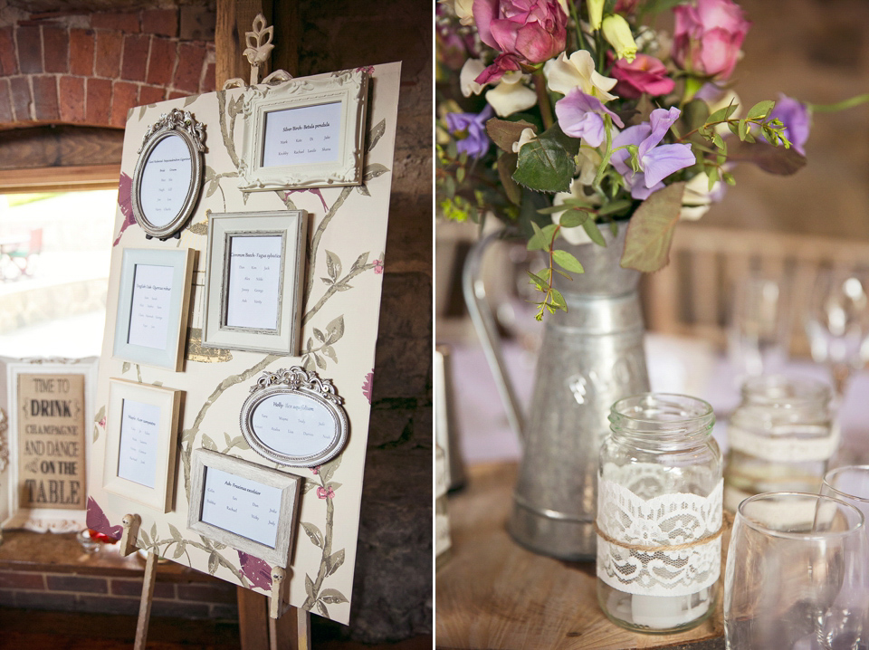 Bride Chloe wore a Cymbeline gown for her Spring wedding  at Swallow's Oast in Sussex. Photography by Rachael Edwards.