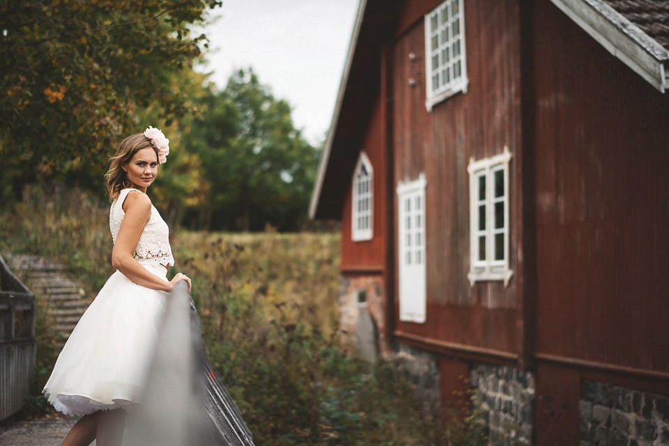 Beautiful modern rustic bridal fashion, photography by Jere Satamo.