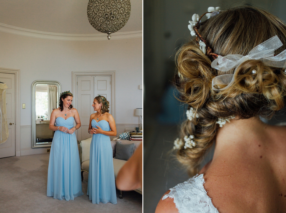 Bride Sarah wore an Essence of Australia gown and flowers in her hair for her wedding by the sea in Dorset. Photography by Charlotte Bryer Ash. Bride Sarah wore an Essence of Australia gown and flowers in her hair for her wedding by the sea in Dorset. Photography by Charlotte Bryer Ash.