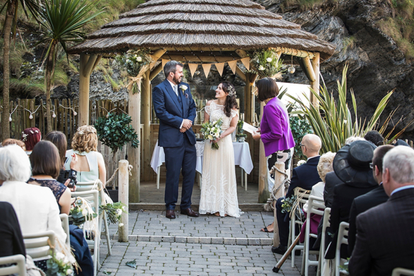 A Polka Dot Catherine Deane Dress for A Devon Seaside Wedding