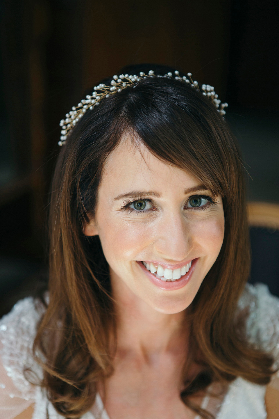 Bride Jenny wore a Rosa Clara wedding dress and a second shorter dress for dancing in at her pale green and botanical inspired wedding. Photography by Mirrorbox.