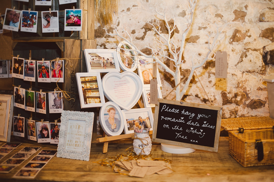 A joy filled barn wedding in shades of gold and pink, with a beautiful bride in a Stella York gown. Images by Mustard Yellow Photography.