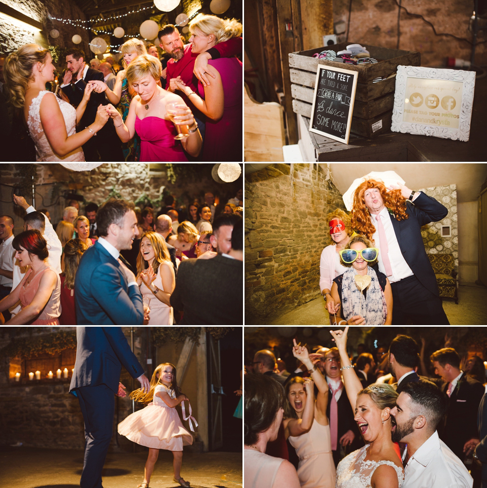 A joy filled barn wedding in shades of gold and pink, with a beautiful bride in a Stella York gown. Images by Mustard Yellow Photography.