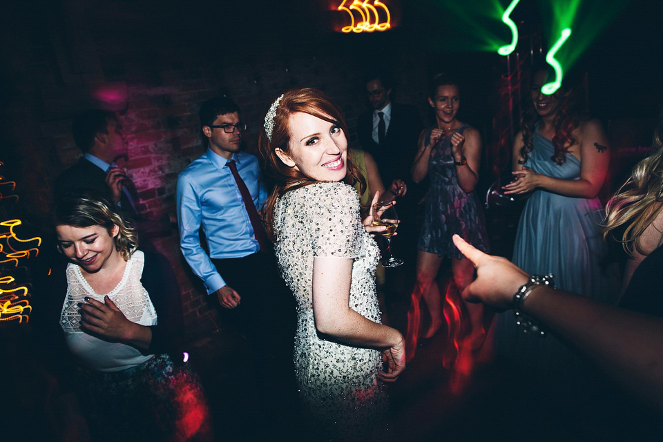 Our Lovettes member Emily wore a glamorous Jenny Packham gown for her elegant, English country wedding at Shustoke Farm Barns. Photography by Mister Phill.