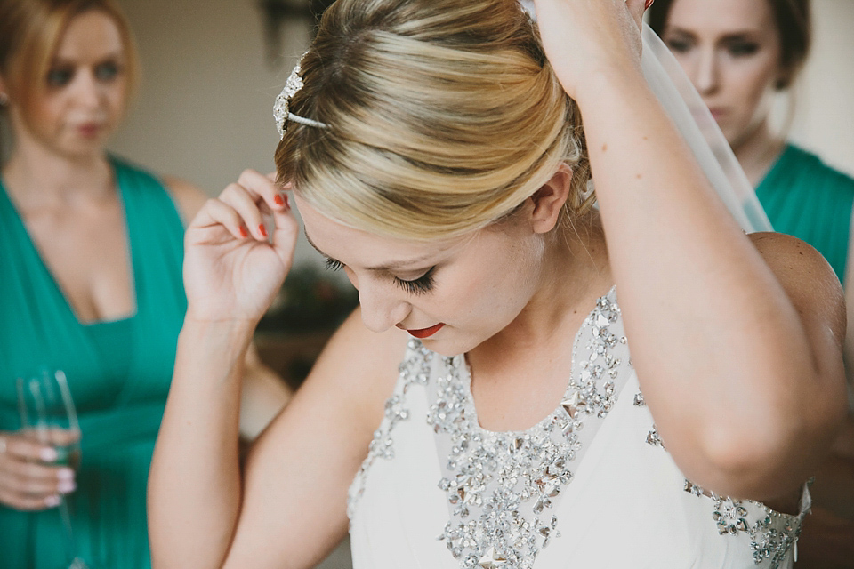 Our Lovettes/blogging bride member Charlotte wears Jenny Packham for her Wes Anderson inspired barn wedding at The Tithe Bar in Petersfield. Photography by McKinley Rodgers.