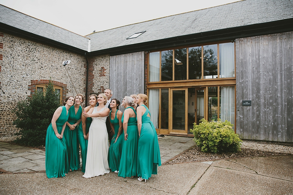 Our Lovettes/blogging bride member Charlotte wears Jenny Packham for her Wes Anderson inspired barn wedding at The Tithe Bar in Petersfield. Photography by McKinley Rodgers.