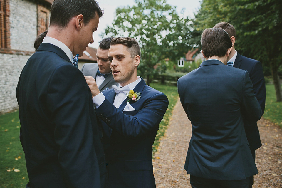 Our Lovettes/blogging bride member Charlotte wears Jenny Packham for her Wes Anderson inspired barn wedding at The Tithe Bar in Petersfield. Photography by McKinley Rodgers.