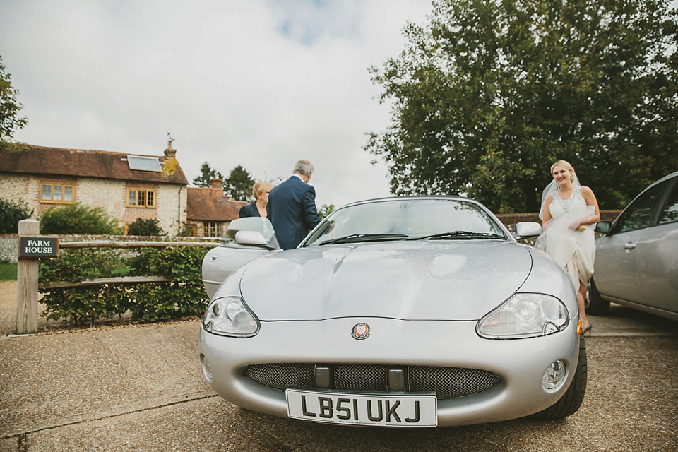 Our Lovettes/blogging bride member Charlotte wears Jenny Packham for her Wes Anderson inspired barn wedding at The Tithe Bar in Petersfield. Photography by McKinley Rodgers.