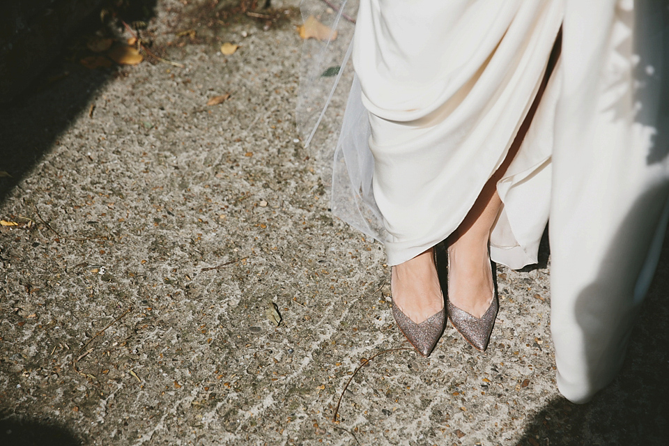 Our Lovettes/blogging bride member Charlotte wears Jenny Packham for her Wes Anderson inspired barn wedding at The Tithe Bar in Petersfield. Photography by McKinley Rodgers.