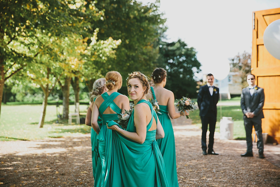 Our Lovettes/blogging bride member Charlotte wears Jenny Packham for her Wes Anderson inspired barn wedding at The Tithe Bar in Petersfield. Photography by McKinley Rodgers.