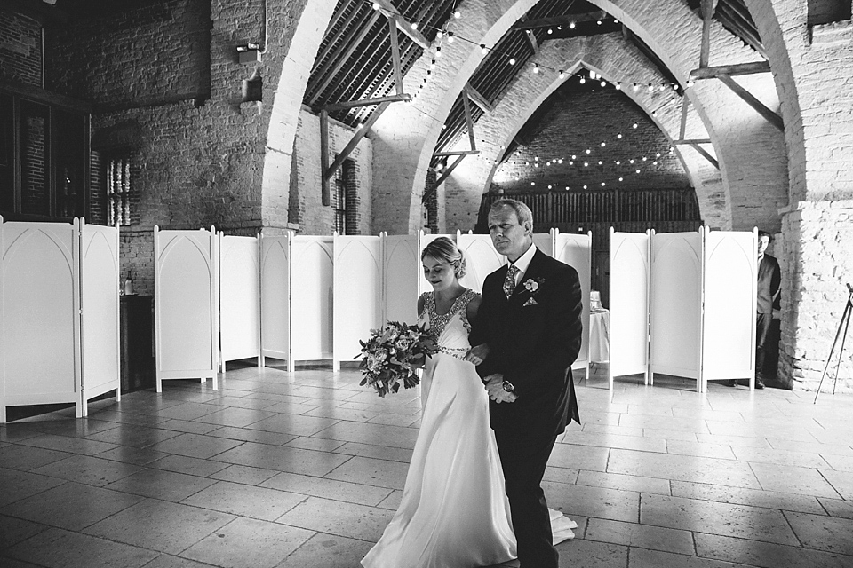 Our Lovettes/blogging bride member Charlotte wears Jenny Packham for her Wes Anderson inspired barn wedding at The Tithe Bar in Petersfield. Photography by McKinley Rodgers.