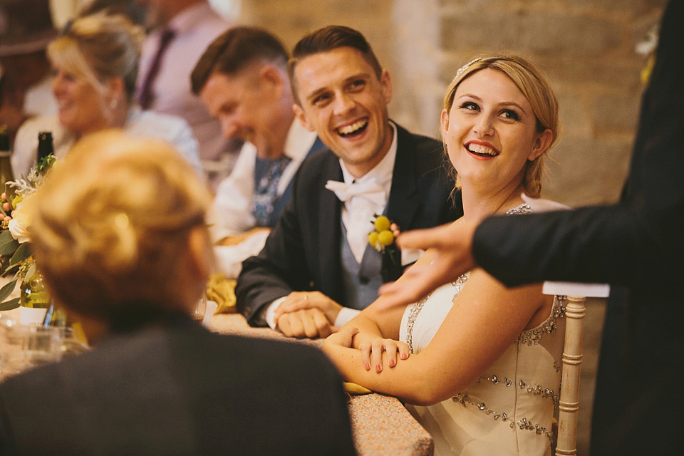 Our Lovettes/blogging bride member Charlotte wears Jenny Packham for her Wes Anderson inspired barn wedding at The Tithe Bar in Petersfield. Photography by McKinley Rodgers.