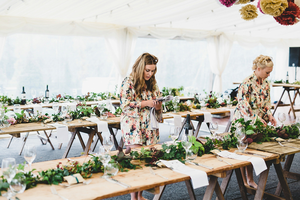 Bride Abby wears a gown by Wilden Bride of London for her Autumn wedding at Lemore Manor in Herefordshire. Photography by Sarah Beth, flowers by Juliet Glaves.