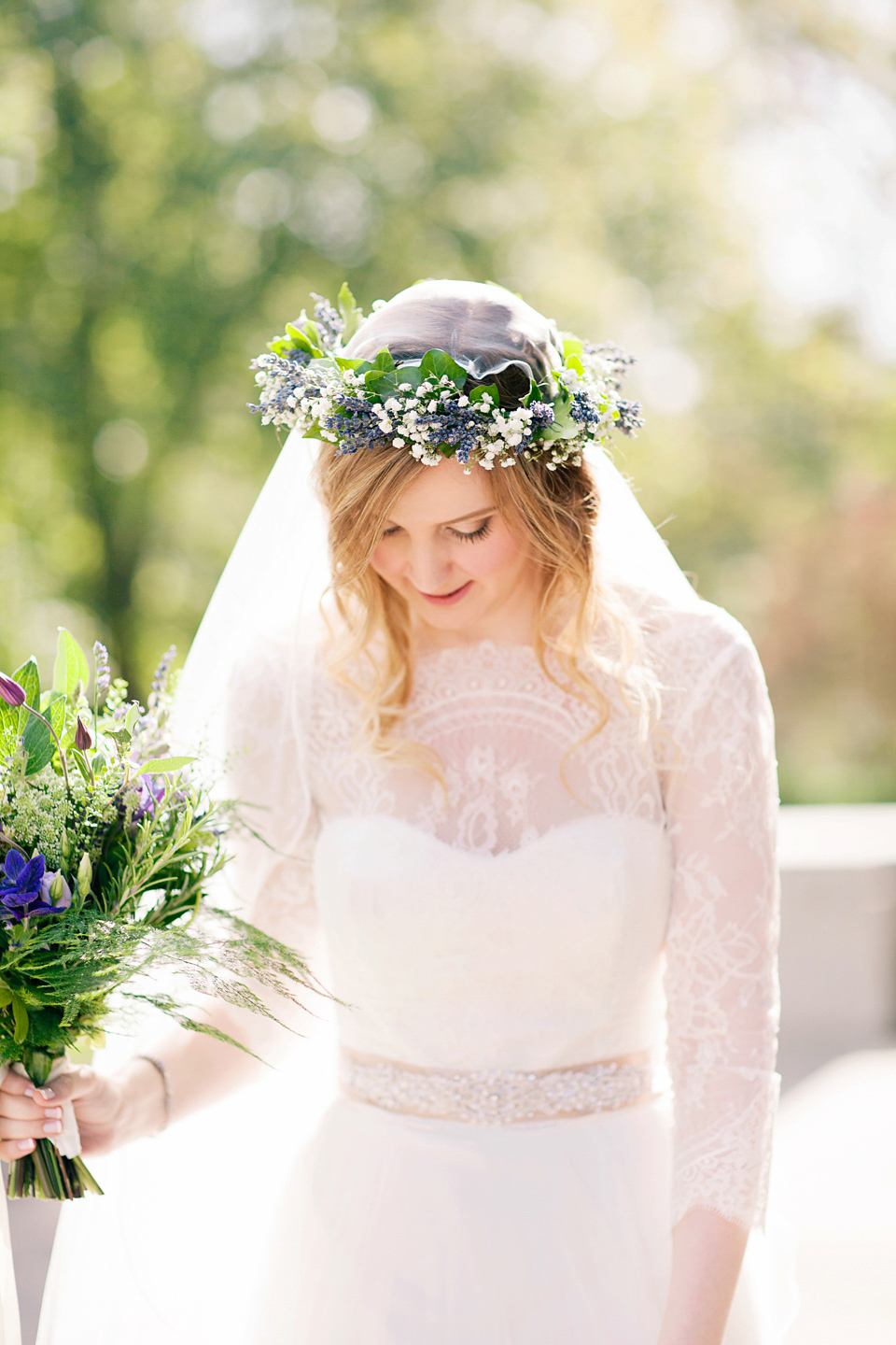 A Watters Wedding Dress for a Lavender and Lemons Inspired Wedding. Photography by Jo Bradbury.