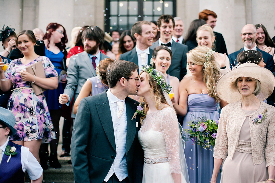 A Watters Wedding Dress for a Lavender and Lemons Inspired Wedding. Photography by Jo Bradbury.