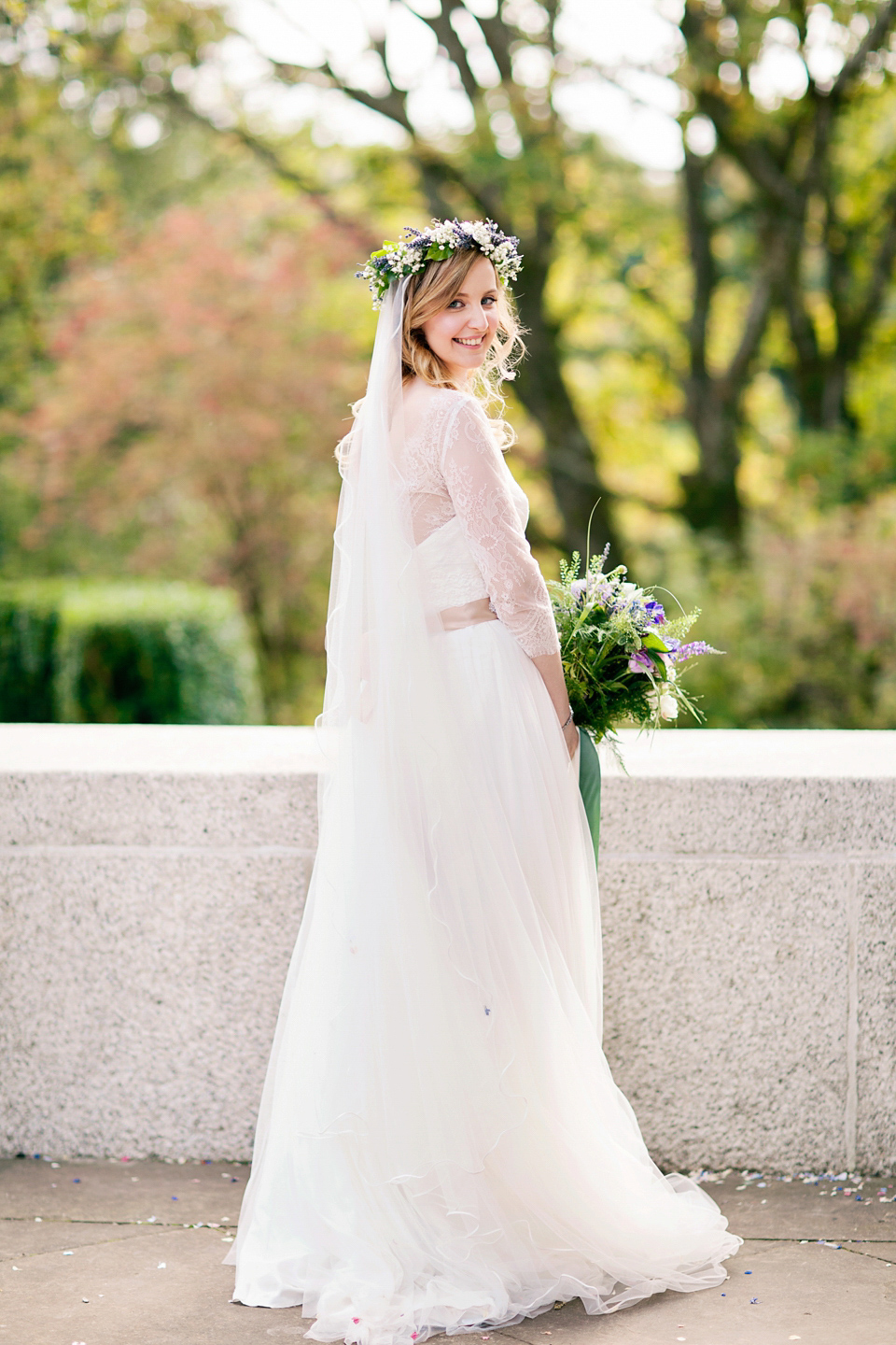 A Watters Wedding Dress for a Lavender and Lemons Inspired Wedding. Photography by Jo Bradbury.