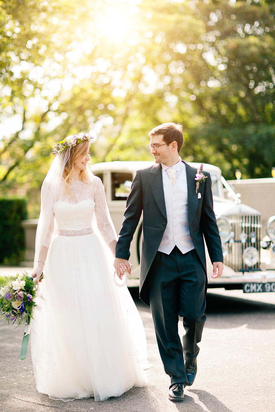 A Watters Wedding Dress for a Lavender and Lemons Inspired Wedding. Photography by Jo Bradbury.