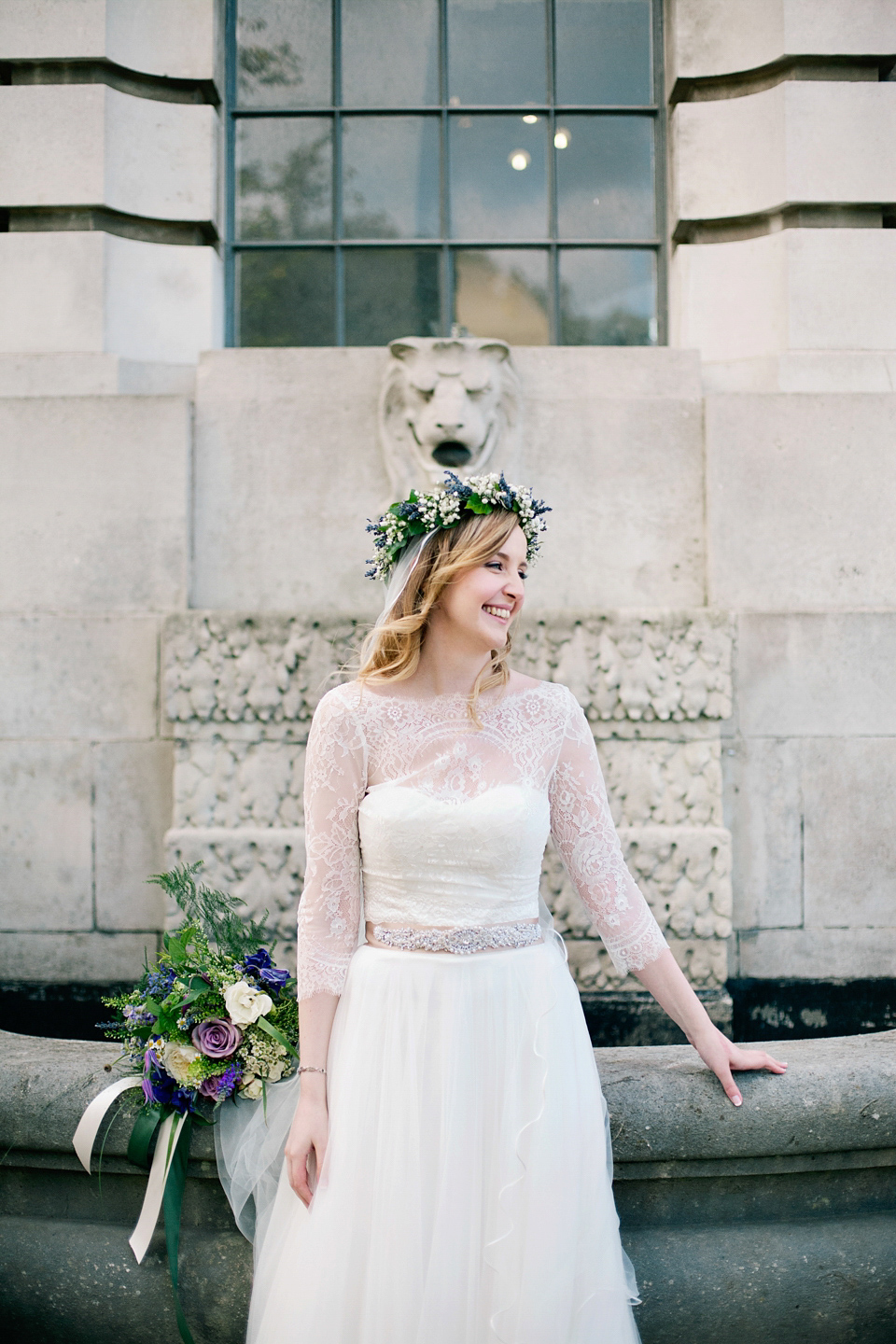 A Watters Wedding Dress for a Lavender and Lemons Inspired Wedding. Photography by Jo Bradbury.