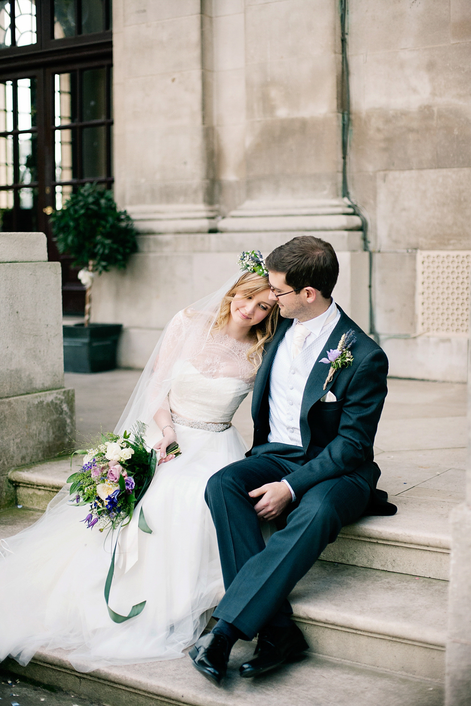 A Watters Wedding Dress for a Lavender and Lemons Inspired Wedding. Photography by Jo Bradbury.