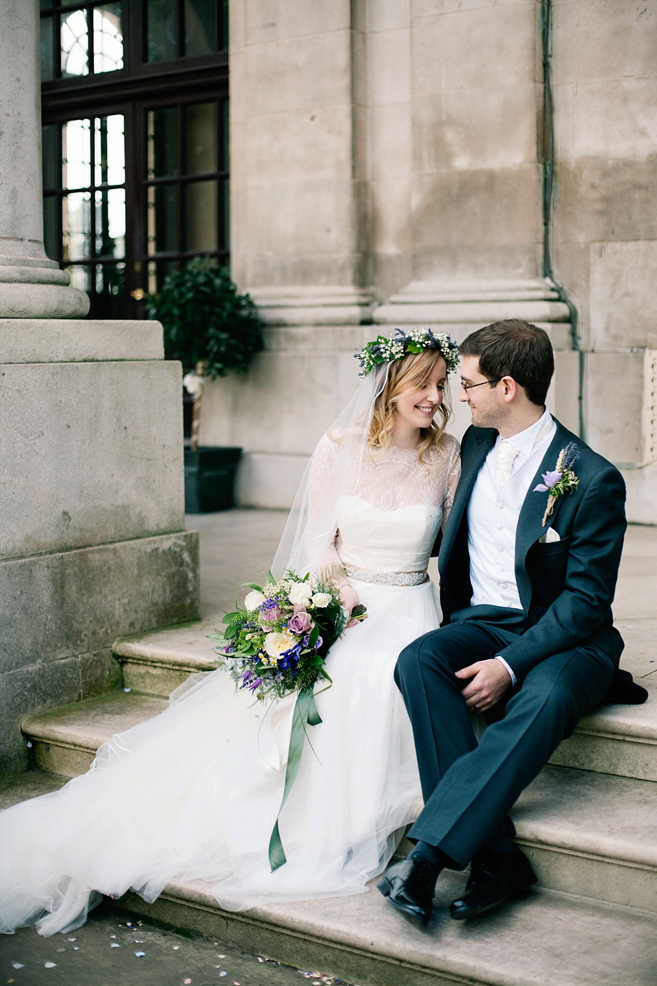 A Watters Wedding Dress for a Lavender and Lemons Inspired Wedding. Photography by Jo Bradbury.