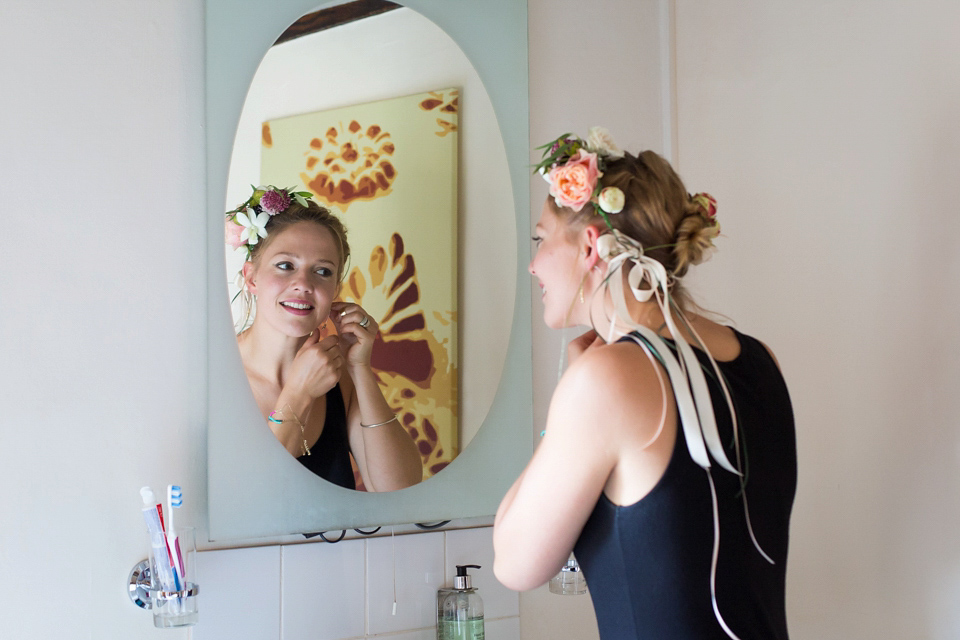 A halterneck dress for a boho bride yoga teacher and her seaside wedding. Photography by Beth Moseley. A halterneck dress for a boho bride yoga teacher and her seaside wedding. Photography by Beth Moseley.