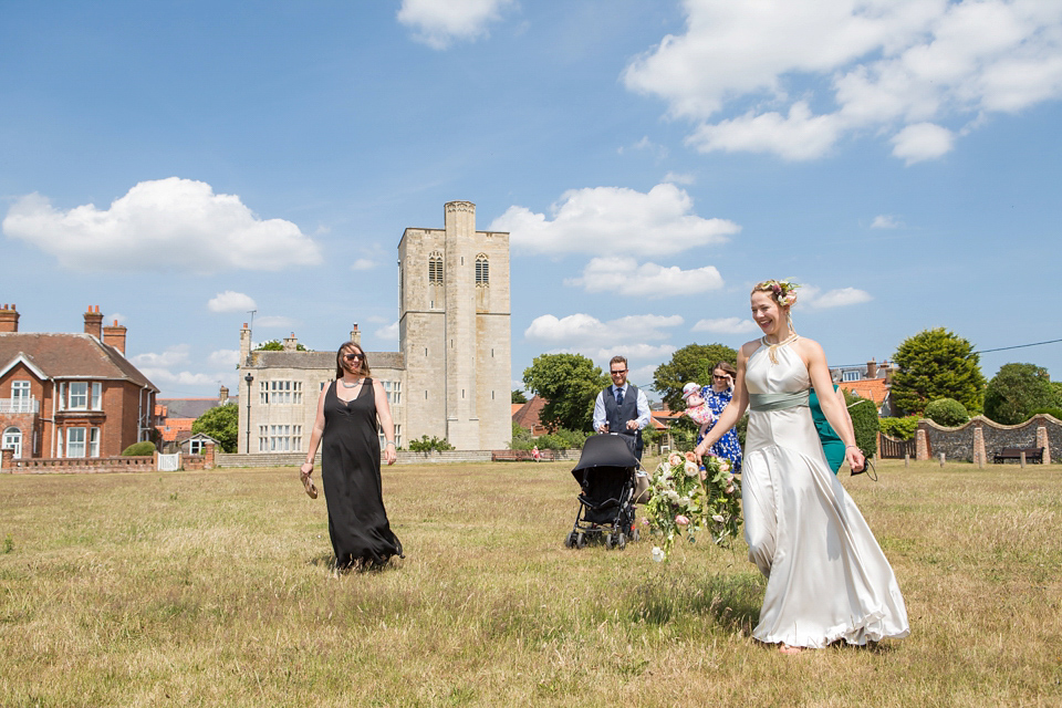 A halterneck dress for a boho bride yoga teacher and her seaside wedding. Photography by Beth Moseley. A halterneck dress for a boho bride yoga teacher and her seaside wedding. Photography by Beth Moseley.