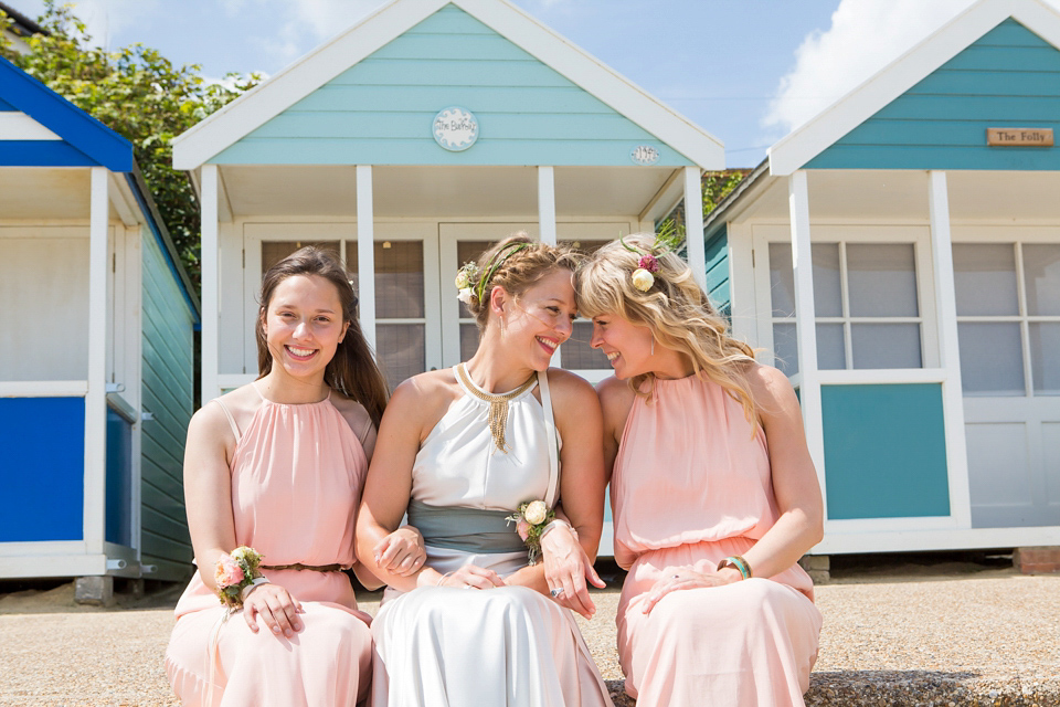 A halterneck dress for a boho bride yoga teacher and her seaside wedding. Photography by Beth Moseley. A halterneck dress for a boho bride yoga teacher and her seaside wedding. Photography by Beth Moseley.