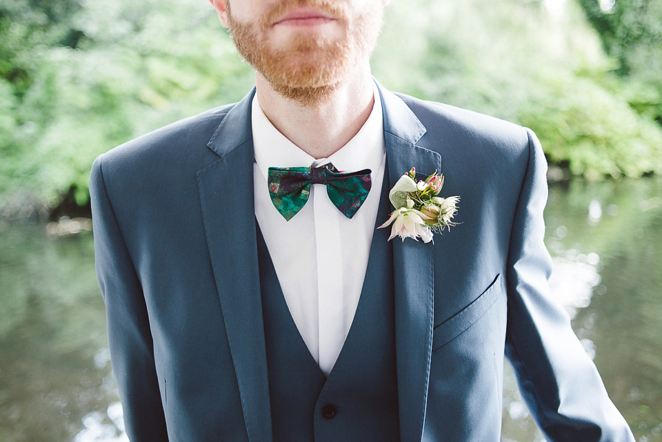 Sally Lacock lace for a modern vintage wedding in Dublin. Photography by Kerry McAllister.