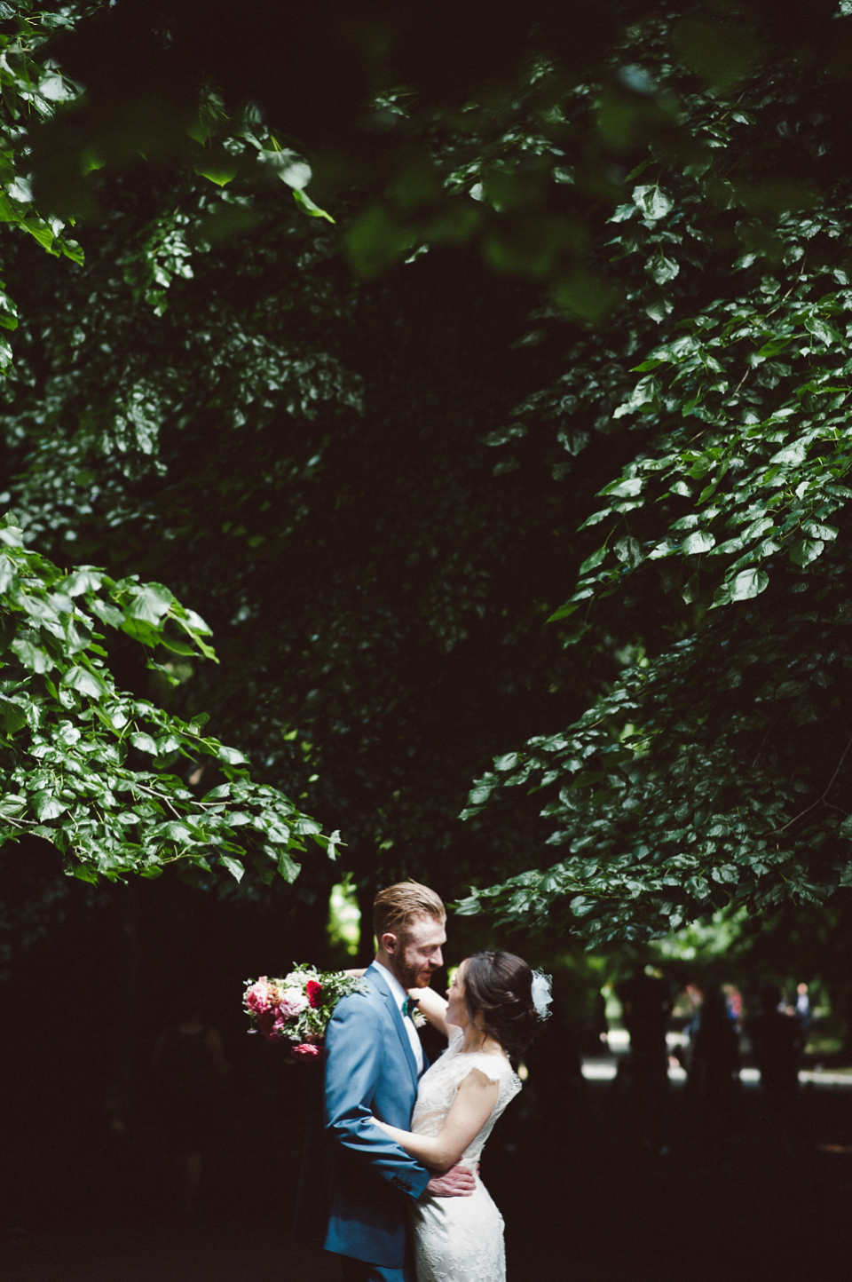 Sally Lacock lace for a modern vintage wedding in Dublin. Photography by Kerry McAllister.