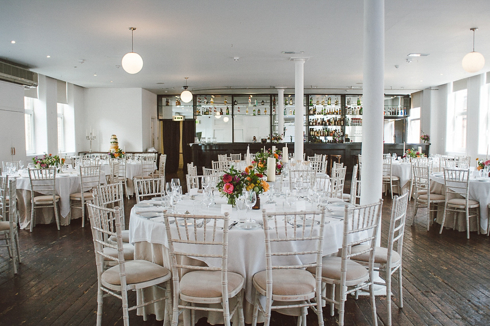 Sally Lacock lace for a modern vintage wedding in Dublin. Photography by Kerry McAllister.