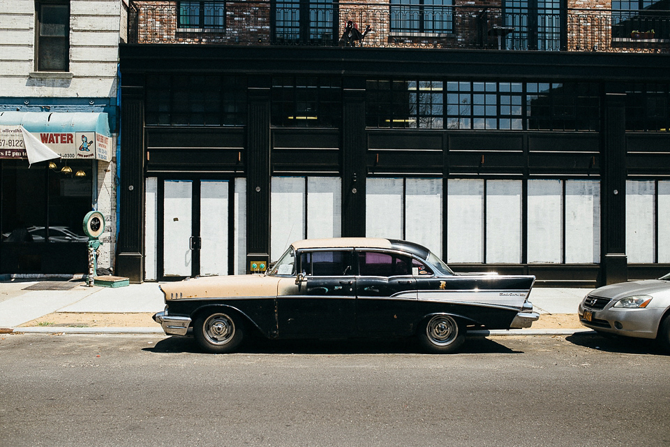 A laid back and romantic disused factory wedding in Brooklyn New York. Bride Maris wore a Nicole Miller gown via BHLDN. Photoggraphy by Jean-Laurent Gaudy.