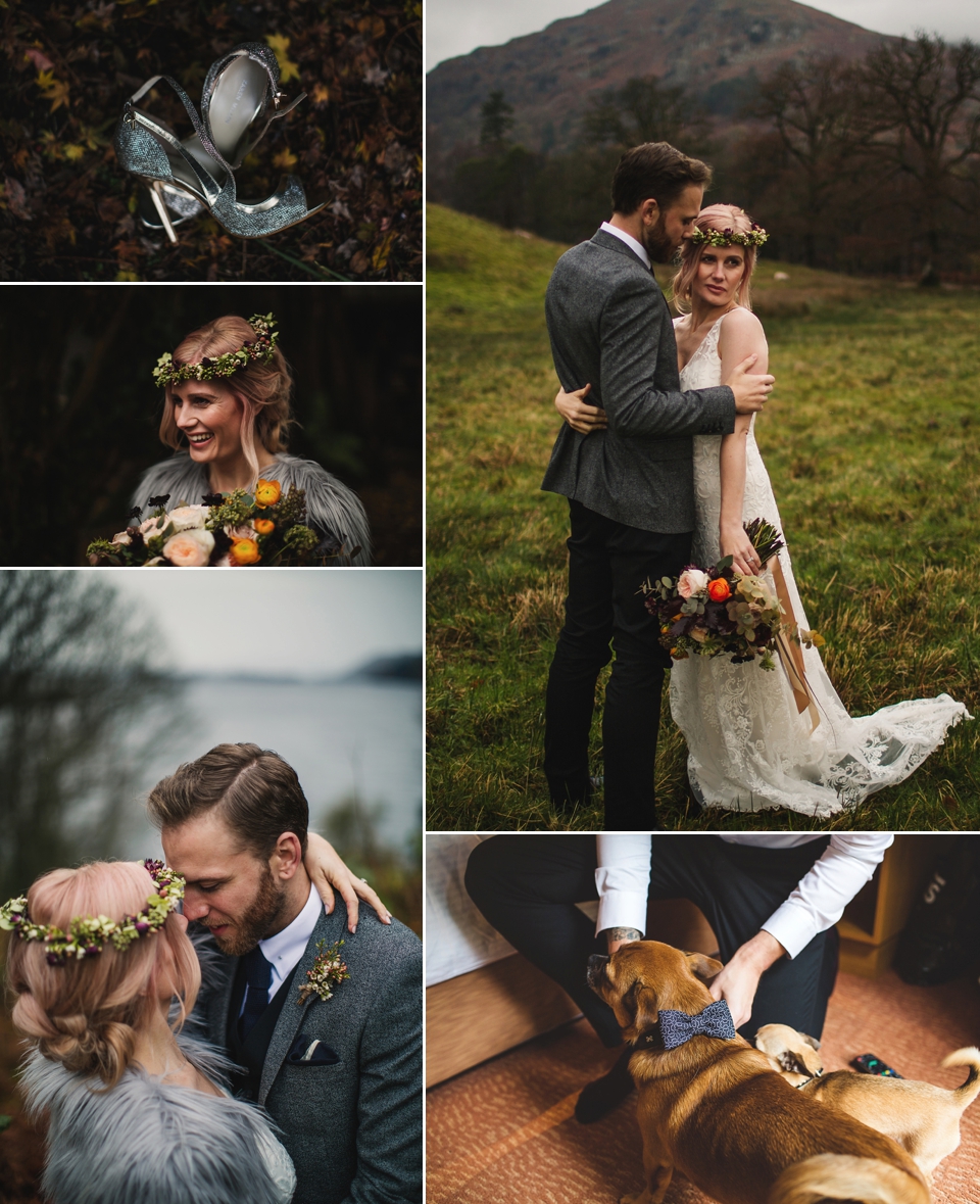 Iris by Claire Pettibone for an Intimate Outdoor Winter Wedding. Photography by S6 Photography.