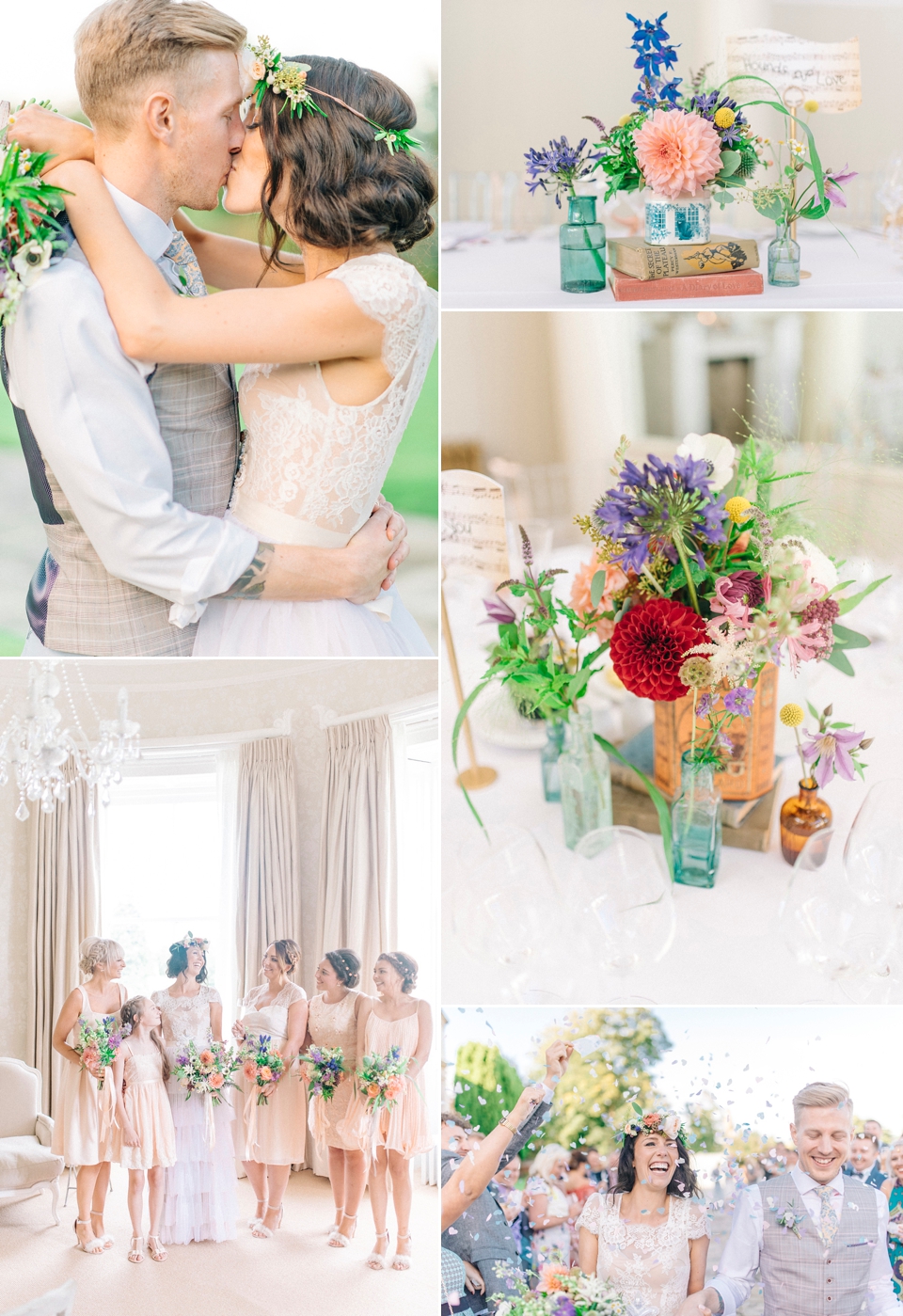 Neil Laura0476 - A Tiered Wedding Dress for a Delightful Peach and Pale Blue Country House Wedding Neil & Laura0476