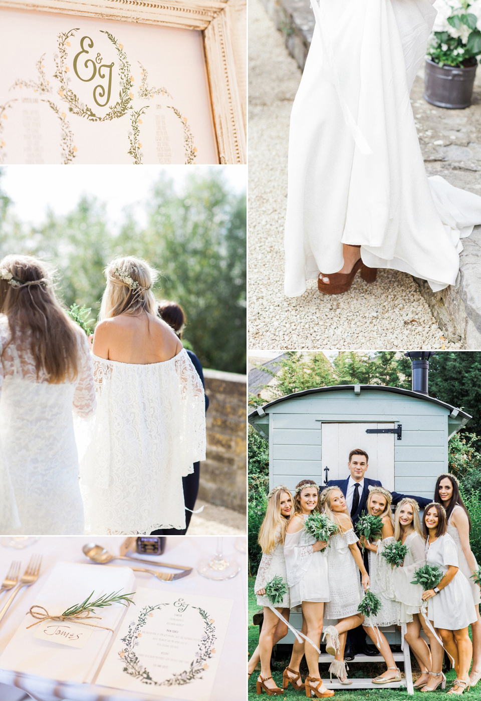 boho wedding almonry barn