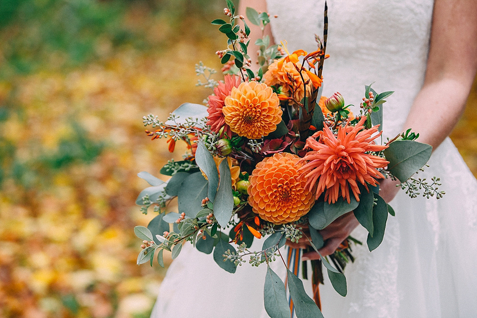 A Yorkshire barn wedding in the brightest shades of Autumn. Photography by Paul Santos.