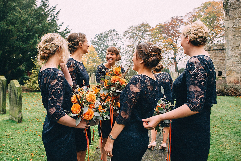 A Yorkshire barn wedding in the brightest shades of Autumn. Photography by Paul Santos.