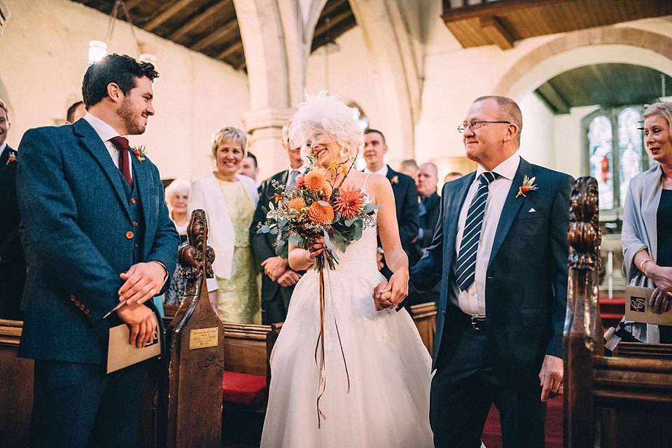 A Yorkshire barn wedding in the brightest shades of Autumn. Photography by Paul Santos.