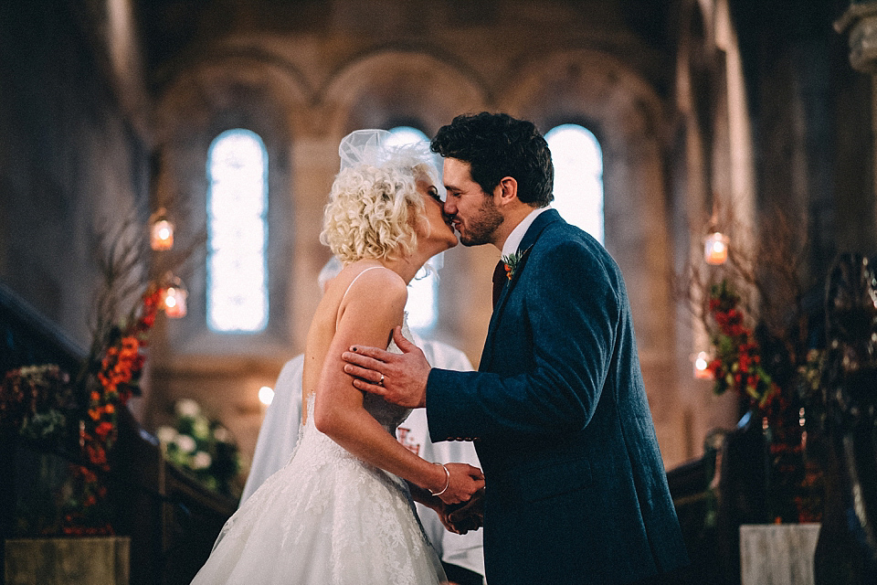 A Yorkshire barn wedding in the brightest shades of Autumn. Photography by Paul Santos.