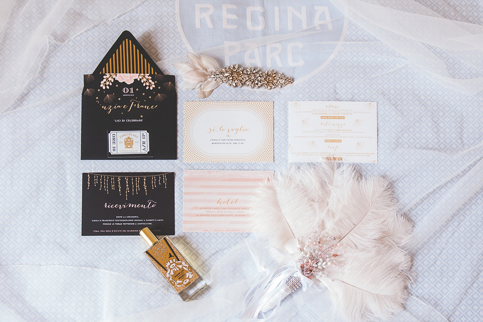 A Glamorous 1920's and Great Gatsby inspired wedding in Italy. Photogarphy by The Sweet Side.