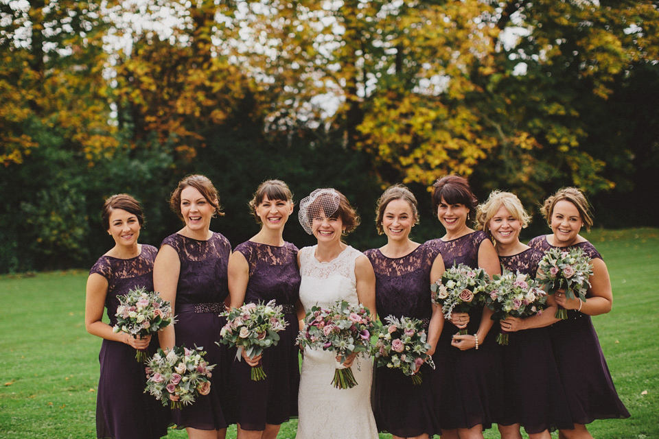 Bride Jenni wears a Watters gown for her wedding at Ellingham Hall in Northumberland. Photography by Awake and Dreaming Weddings.