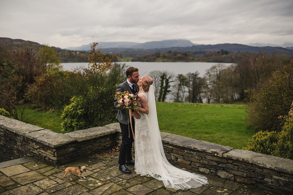 Iris by Claire Pettibone for an Intimate Outdoor Winter Wedding. Photography by S6 Photography.