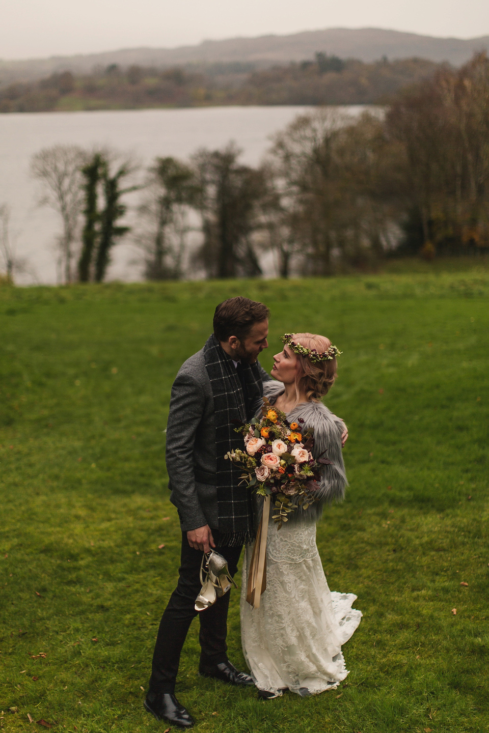 Iris by Claire Pettibone for an Intimate Outdoor Winter Wedding. Photography by S6 Photography.