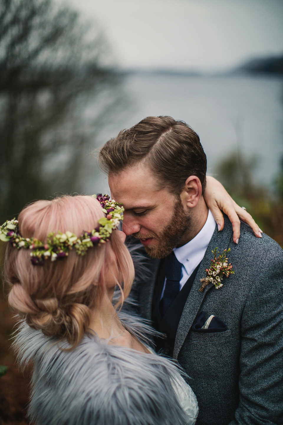 Iris by Claire Pettibone for an Intimate Outdoor Winter Wedding. Photography by S6 Photography.